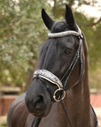 The Marie Antoinette Black Leather Snaffle Bridle