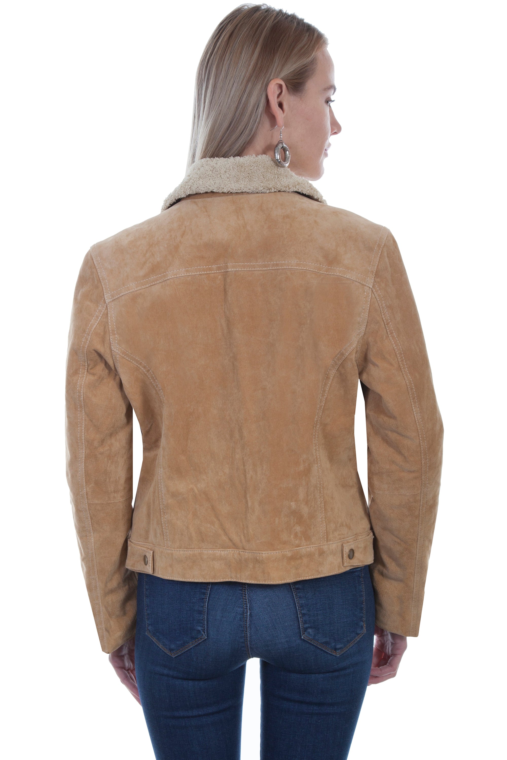 Faux Shearling Jean Jacket - L1019