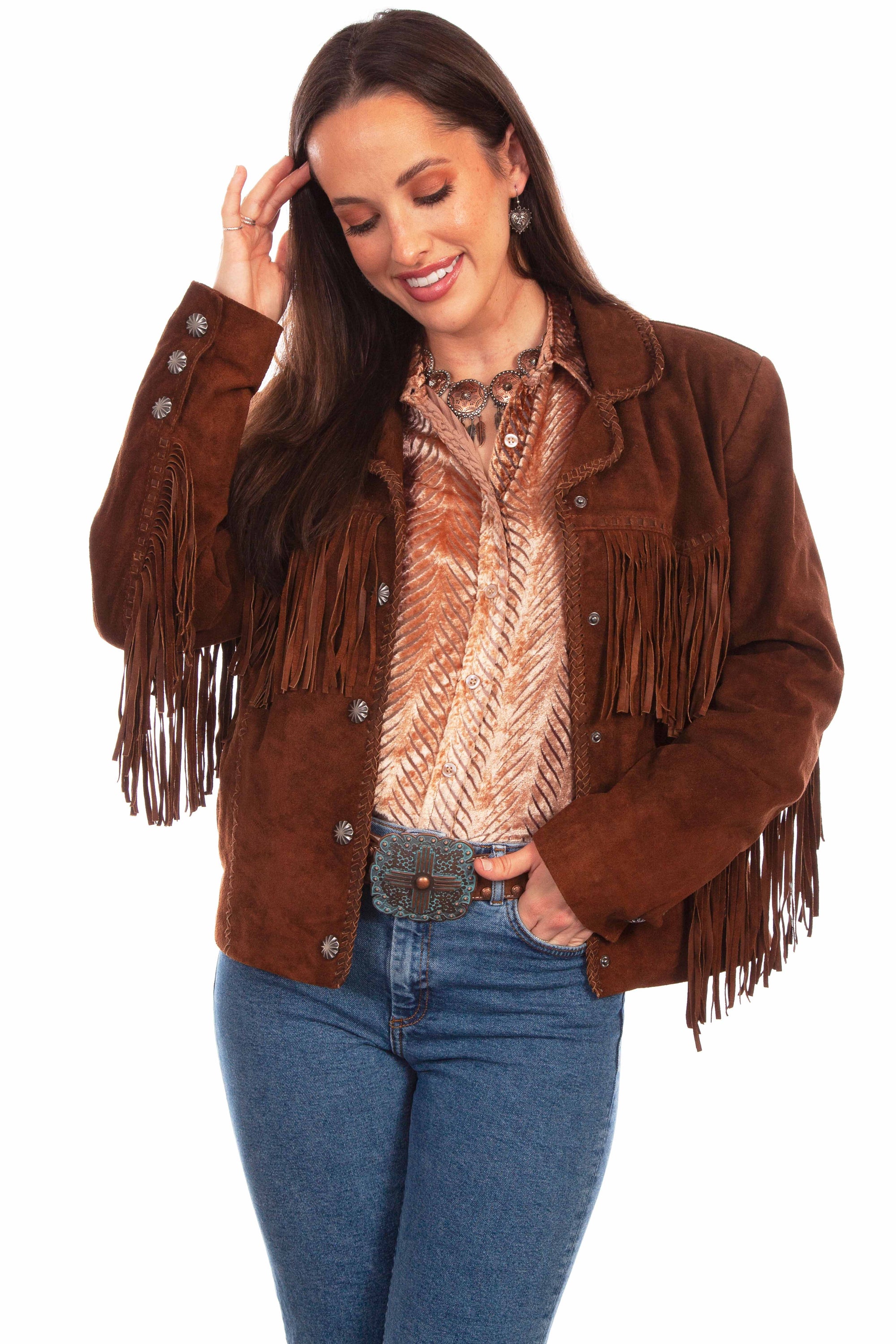 Fringe/lacing Jacket - L1080