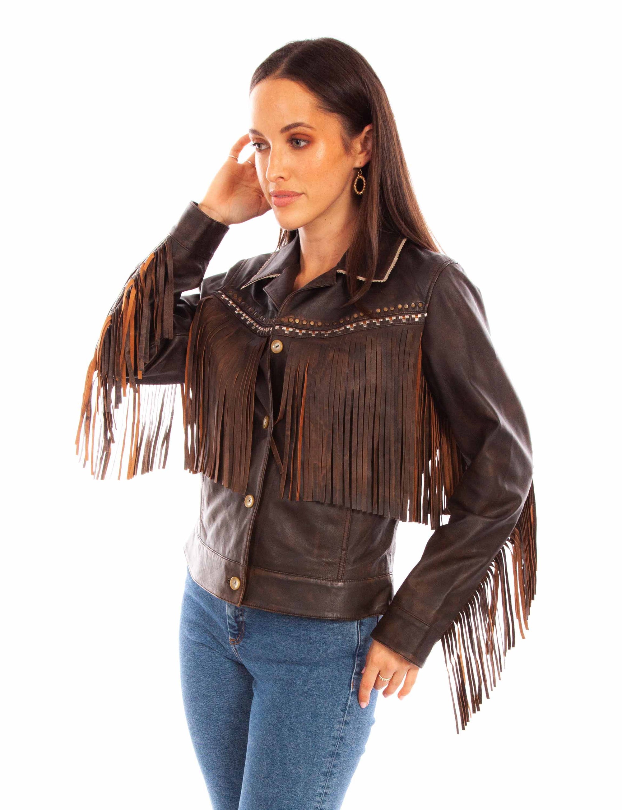 Fringe/emb Jacket - L1114