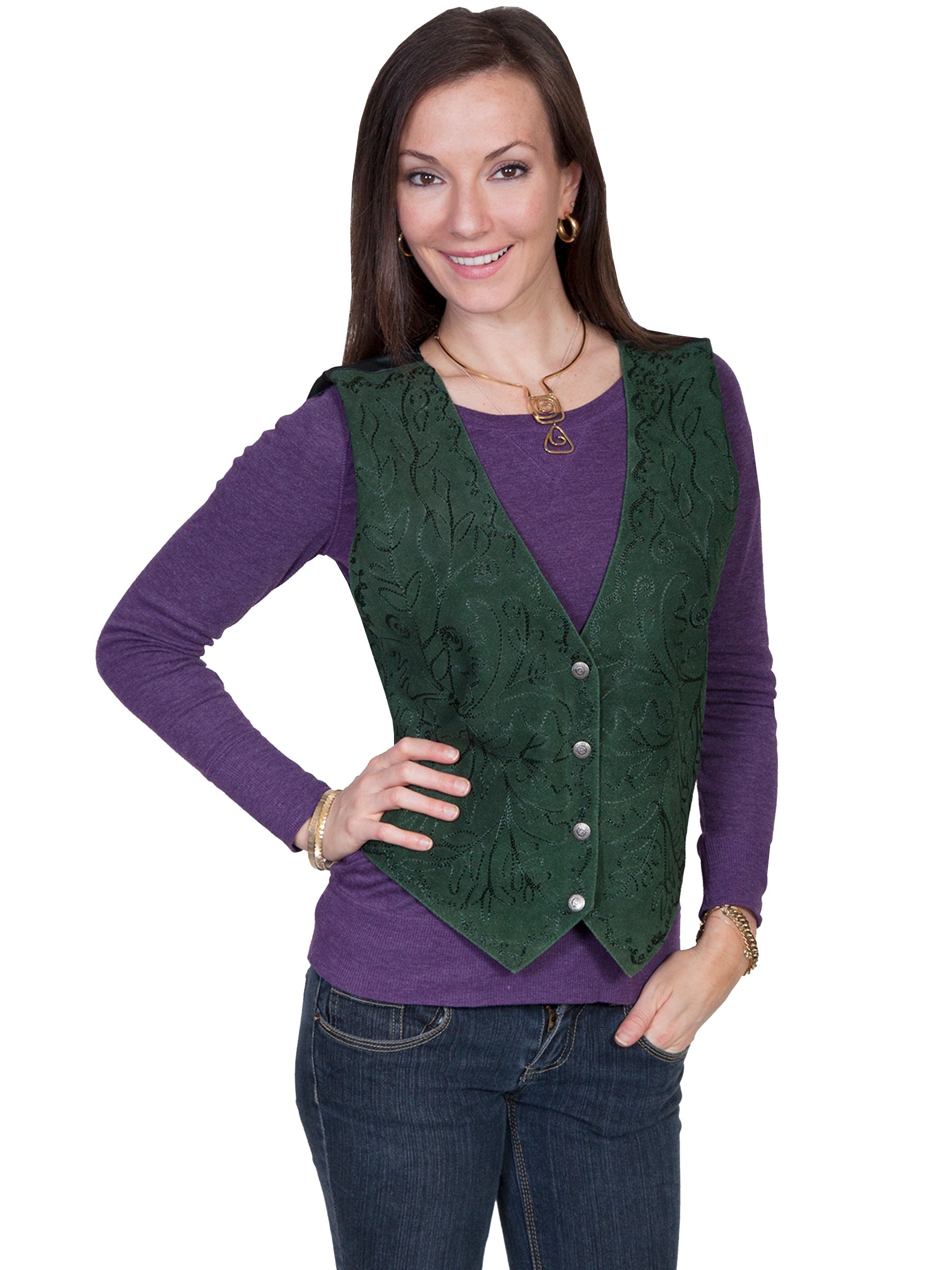 Ladies Embroidered Vest - L14