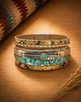 Gold Boho Multi Strand Wrap Bracelet