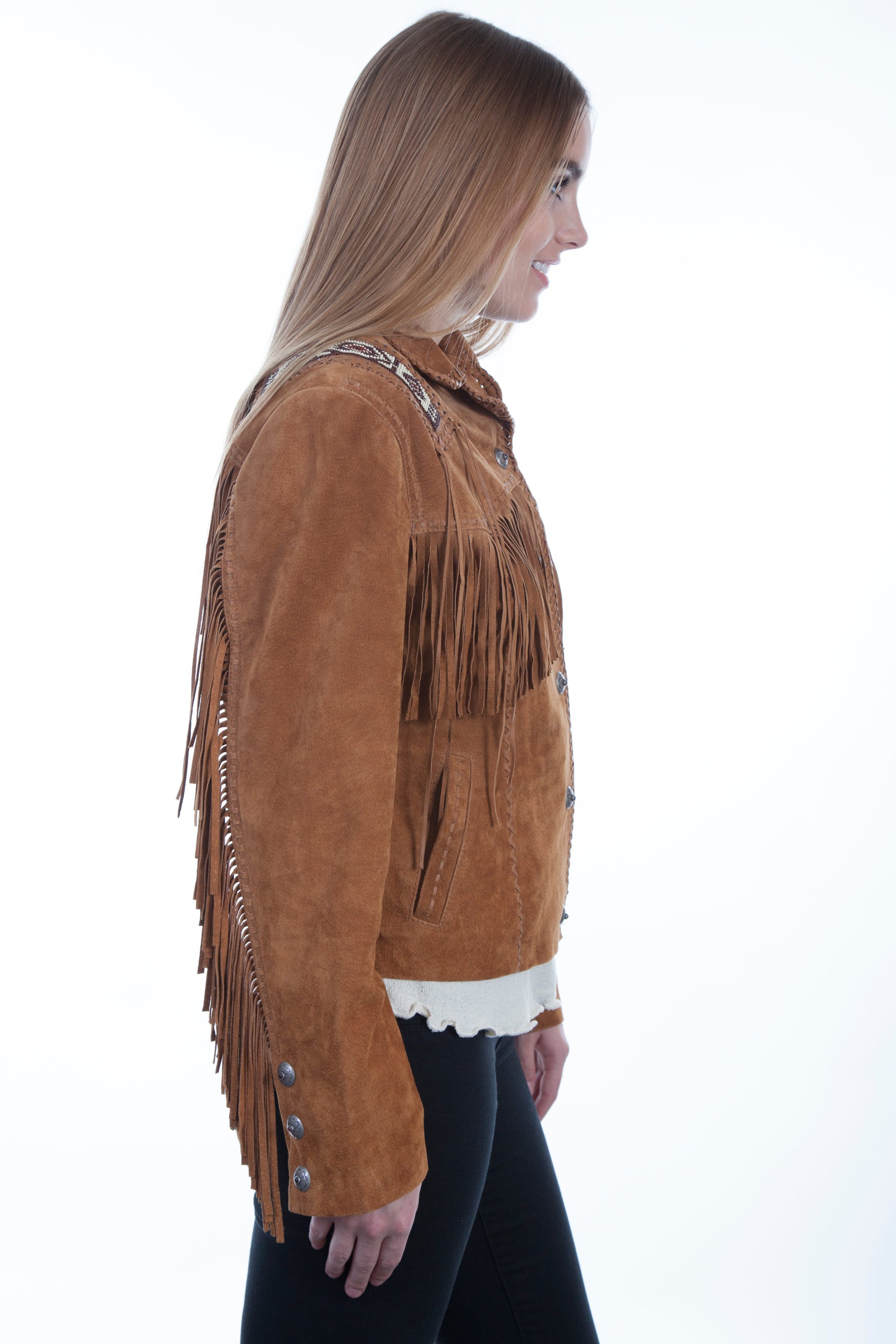 Beaded/fringe Jkt - L758