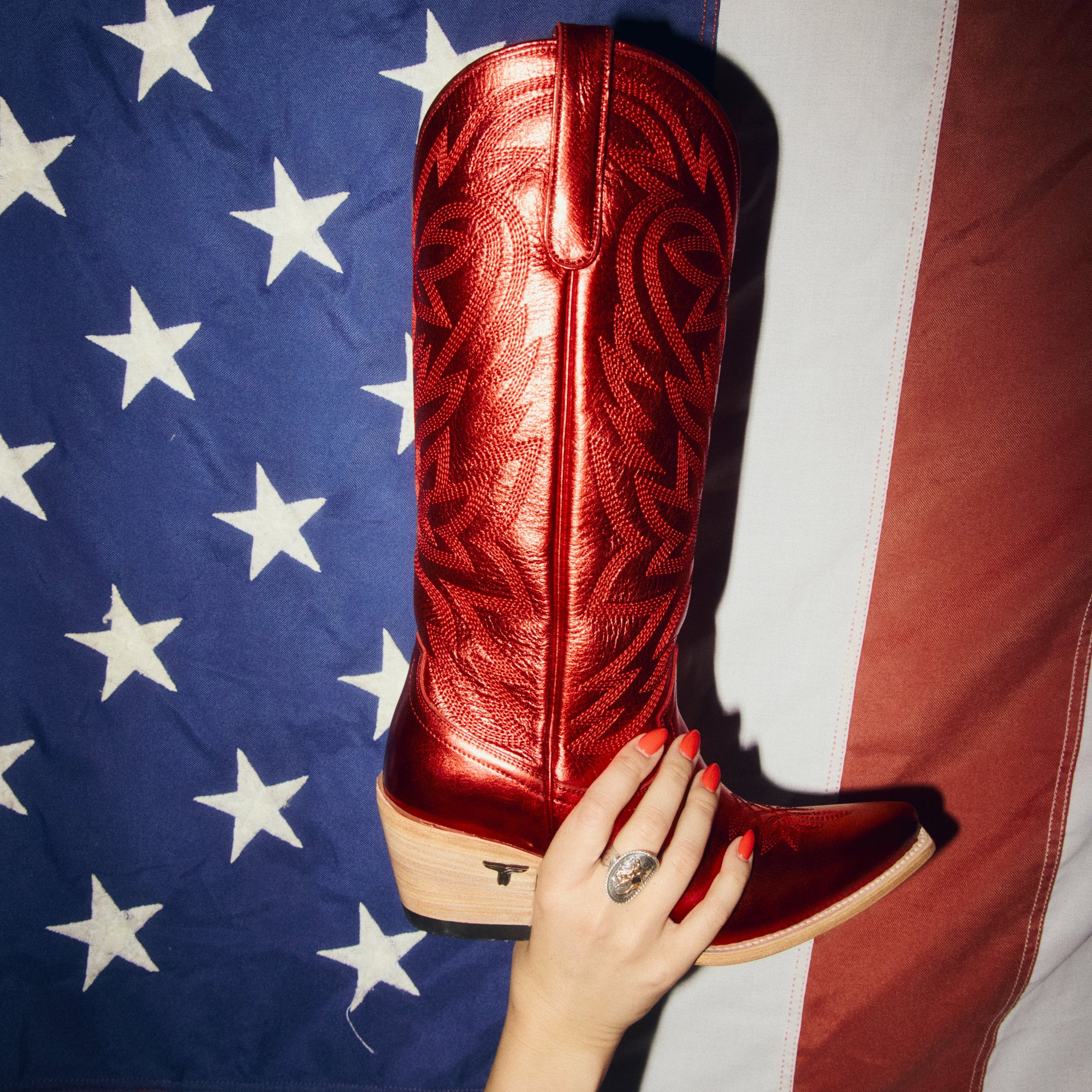 Smokeshow Boot - Red Metallic