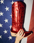 Smokeshow Boot - Red Metallic