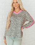 Lilliana Varsity Stripe Detail Long Sleeve Top
