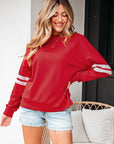 Lennon Varsity Striped Oversized Sweatshirt