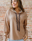 Elodie Textured Drawstring Baggy Hoodie