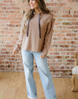 Elodie Textured Drawstring Baggy Hoodie