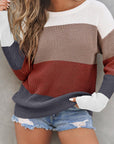 Lainey Knitted O-neck Pullover Sweater