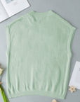 Hannah Crochet Flower Knit Short Sleeve Sweater Top