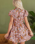 Elisa Floral High Waist Mini Dress