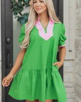 Ainara Ruffle Hem Mini Dress