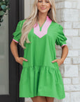 Ainara Ruffle Hem Mini Dress