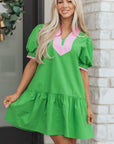 Ainara Ruffle Hem Mini Dress