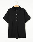 Nyomi Half Button Collared Loose Romper