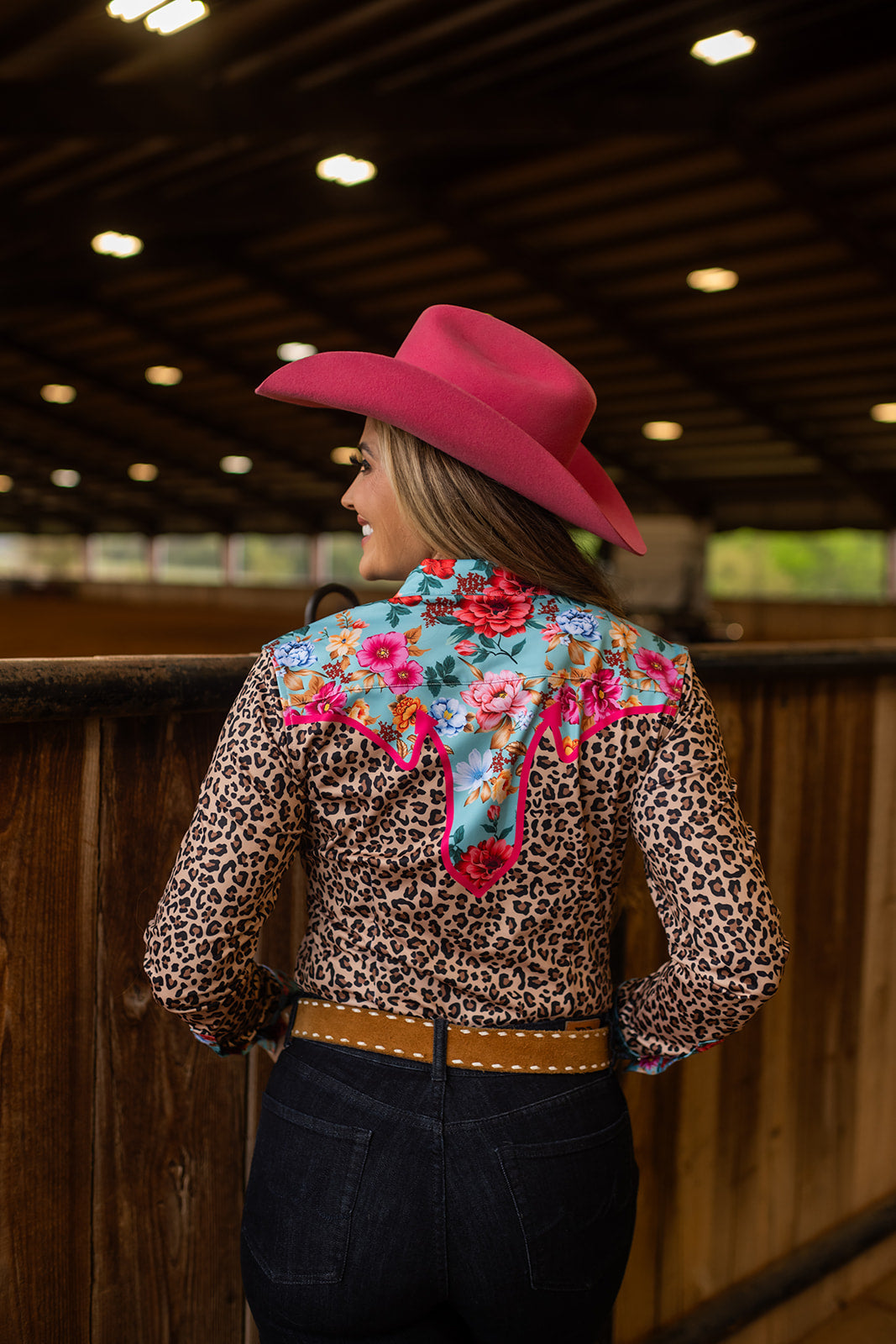 LEOPARD &amp; BLOOM VINTAGE PERFORMANCE RODEO SHIRT