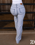 TROUSER - LIGHT WASH WITH CRYSTALS