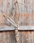 Brown and Tan Mule Tape Halter with Lariat Noseband