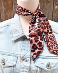 Tan and Brown Western Skinny Mini Wild Rag Scarf / Cowgirl Necktie 
