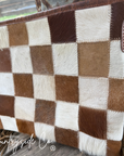 Longhorn Trail Cowhide Checkered Purse