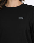 Womens Black Cinch Sweater