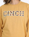 Womens Cinch Sweatshirt- Gold Burst
