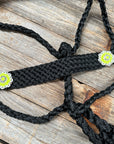 Black and Neon Yellow Mule Tape Halter -  