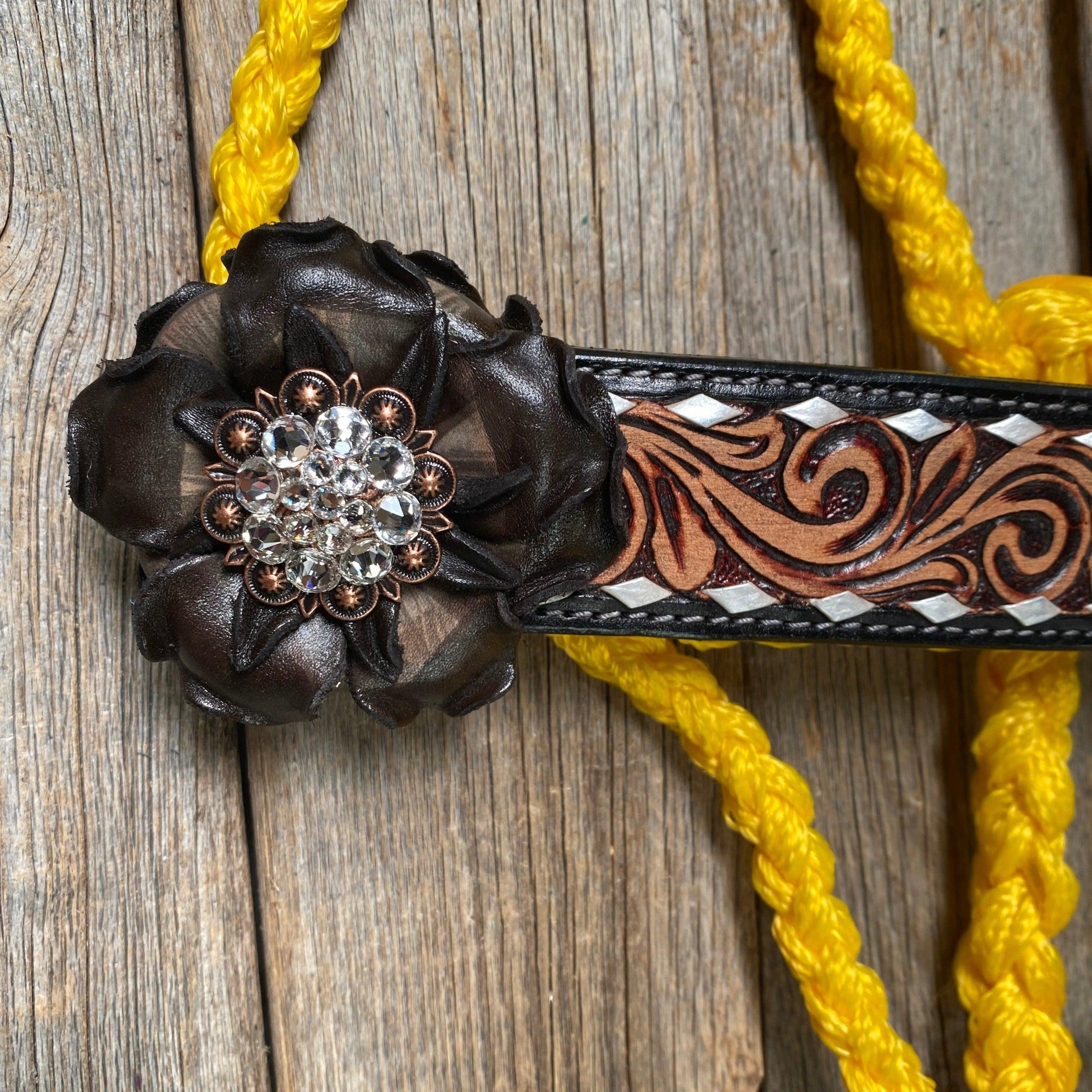 Yellow Mule Tape Halter - Black and Clear 