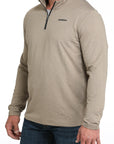Mens Cinch 1/4 zip- Stone