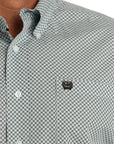 Cinch LS Print Button Up - Light Blue