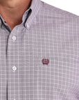 Mens Cinch LS Button Up- Lilac PLaid