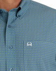 Cinch SS ArenaFlex Button-Up- Blue/Yellow
