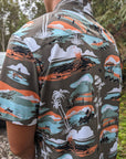 Mauka To Makai Print Recycled Polyester Hawaiian Aloha Shirt With UPF Protection