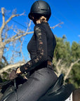 Long Sleeve Lace Competition Shirt With Moisture Wicking Fabric For Superior Comfort