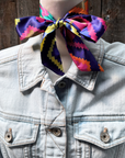 Multi Colored Western Skinny Mini Wild Rag Scarf / Cowgirl Necktie 