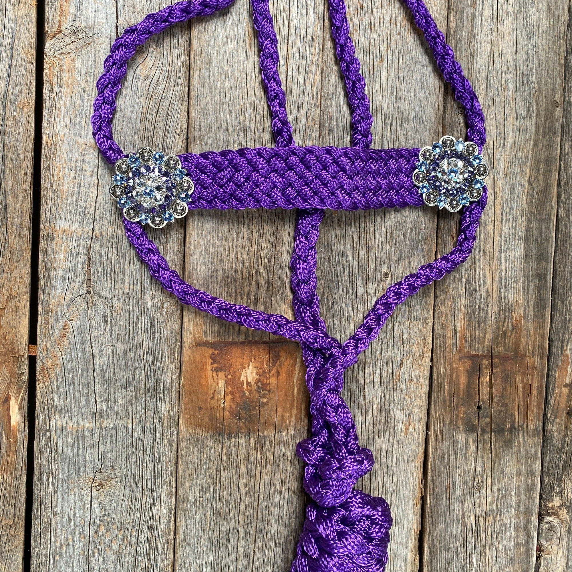 Purple Mule Tape Halter - Antique Silver 
