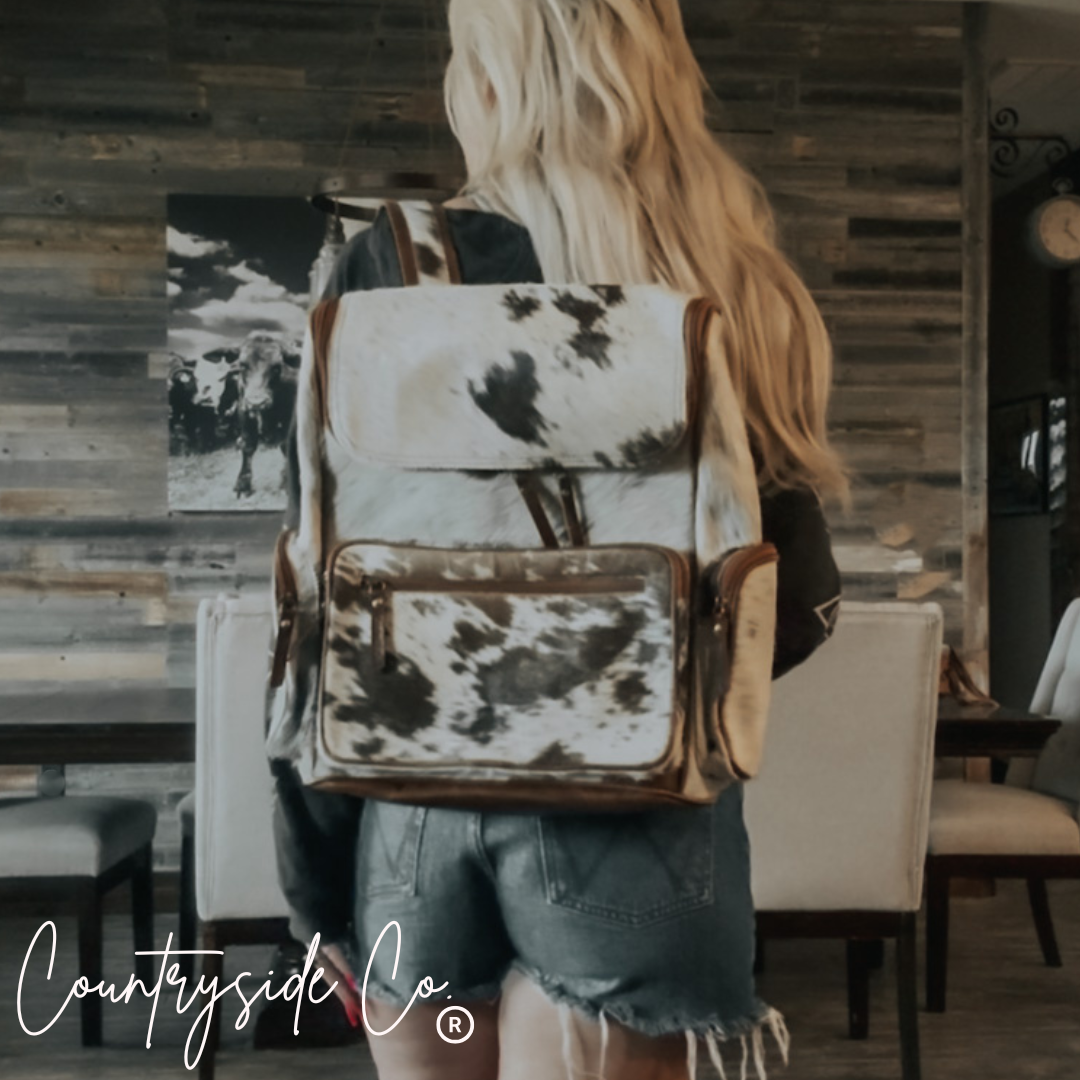 Boulder Cowhide Conceal Carry Backpack Laptop Bag by Countryside Co.