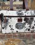 Vintage NFR Buckle Carry All Cowhide Duffle Travel Bag