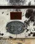 Vintage NFR Buckle Carry All Cowhide Duffle Travel Bag