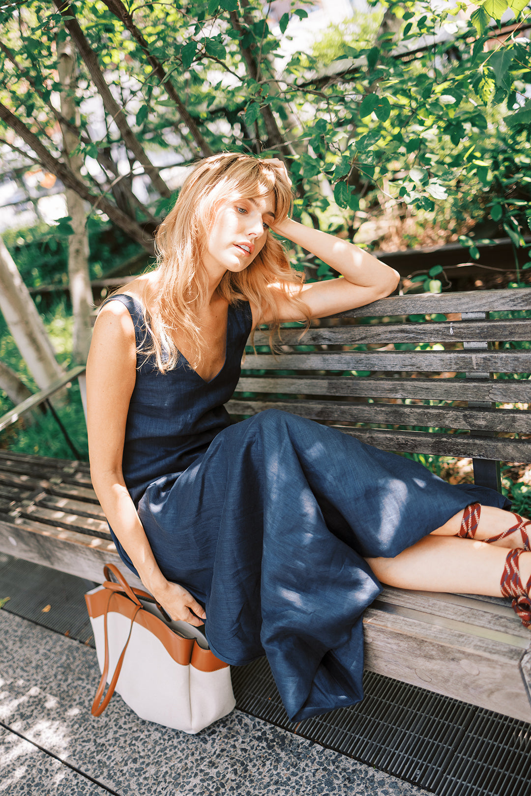 MASON'S DAUGHTER | Nicole Dress, Navy Linen
