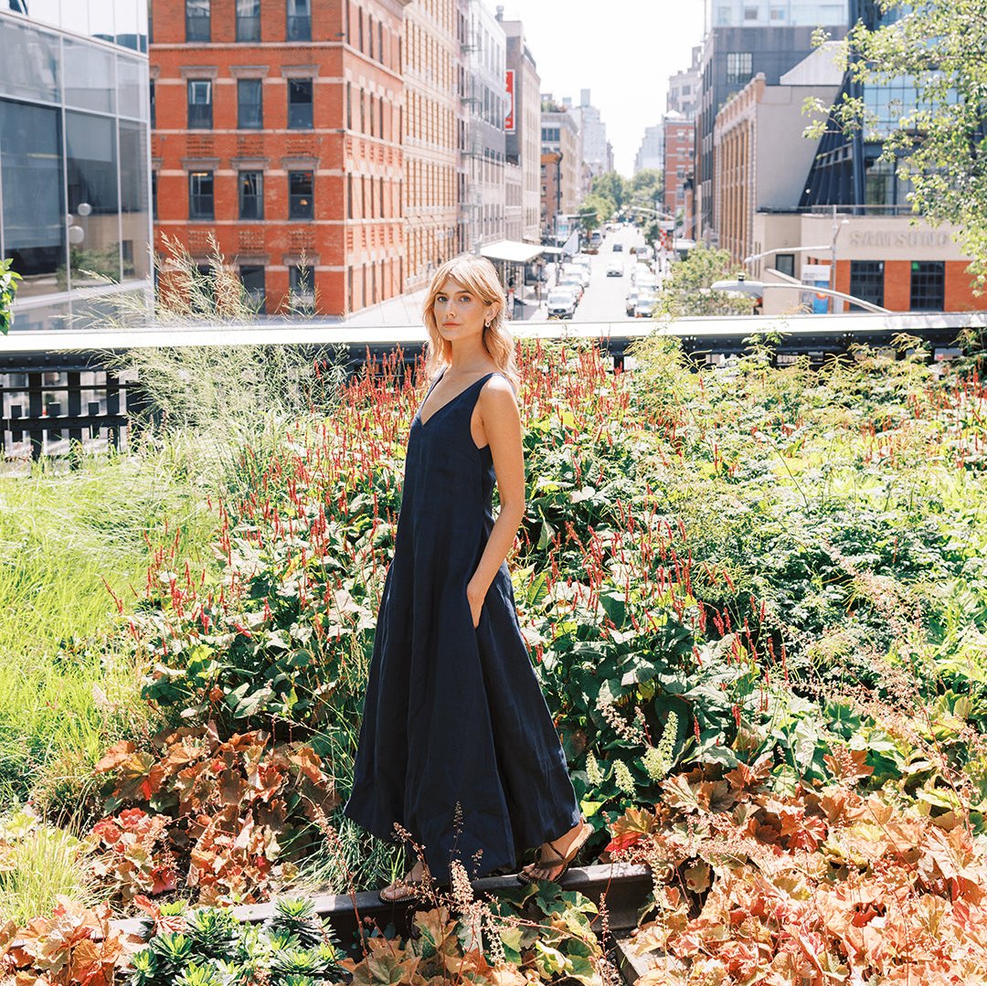 MASON'S DAUGHTER | Nicole Dress, Navy Linen