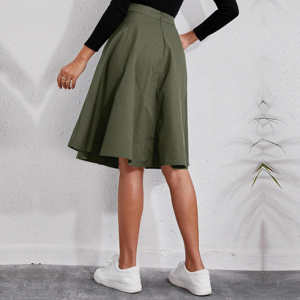 Green Pocket Skirt -clearance