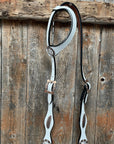 White Leather Copper Clear and Feather  Browband/One Ear Tack Set 
