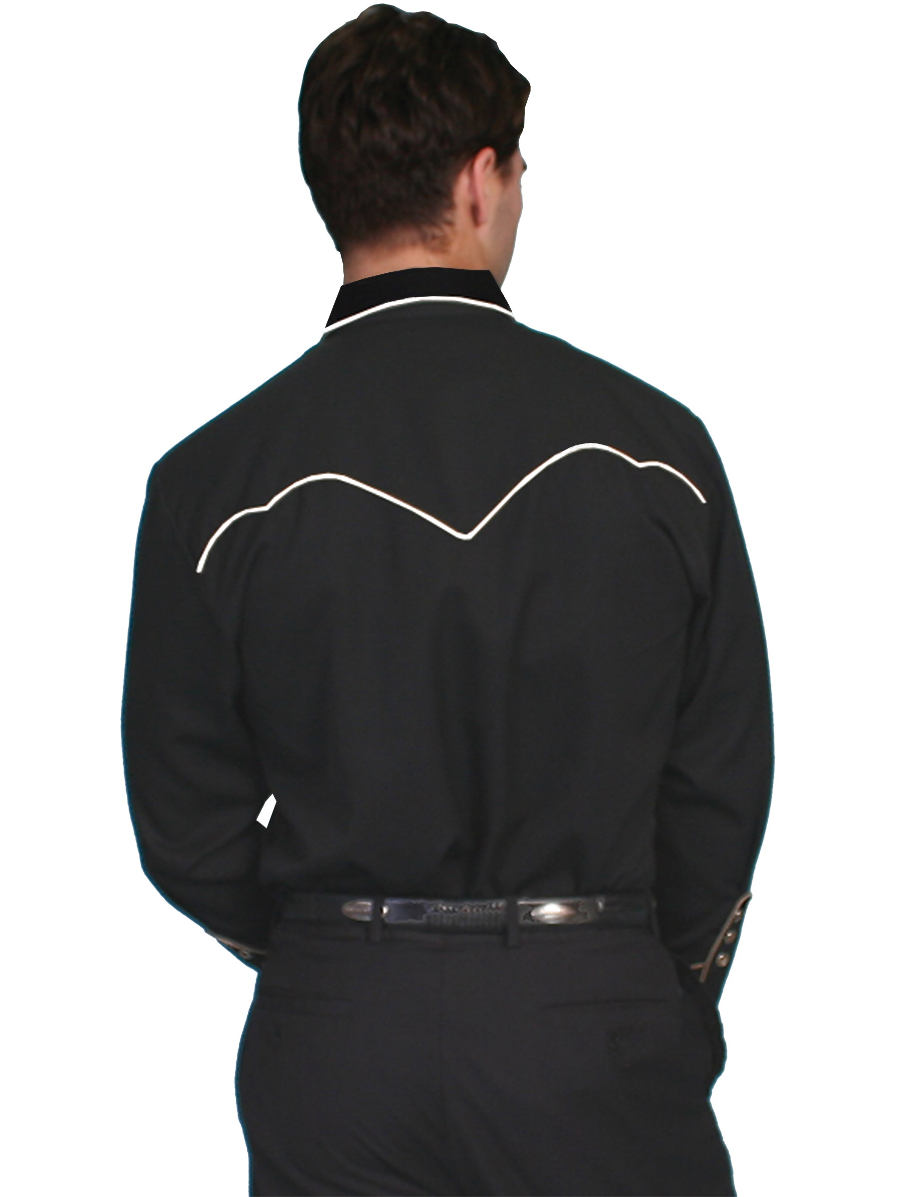 Solid W/cont. Piping Shirt - P-620X