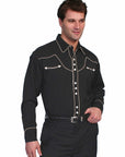 Solid W/cont. Piping Shirt - P-620