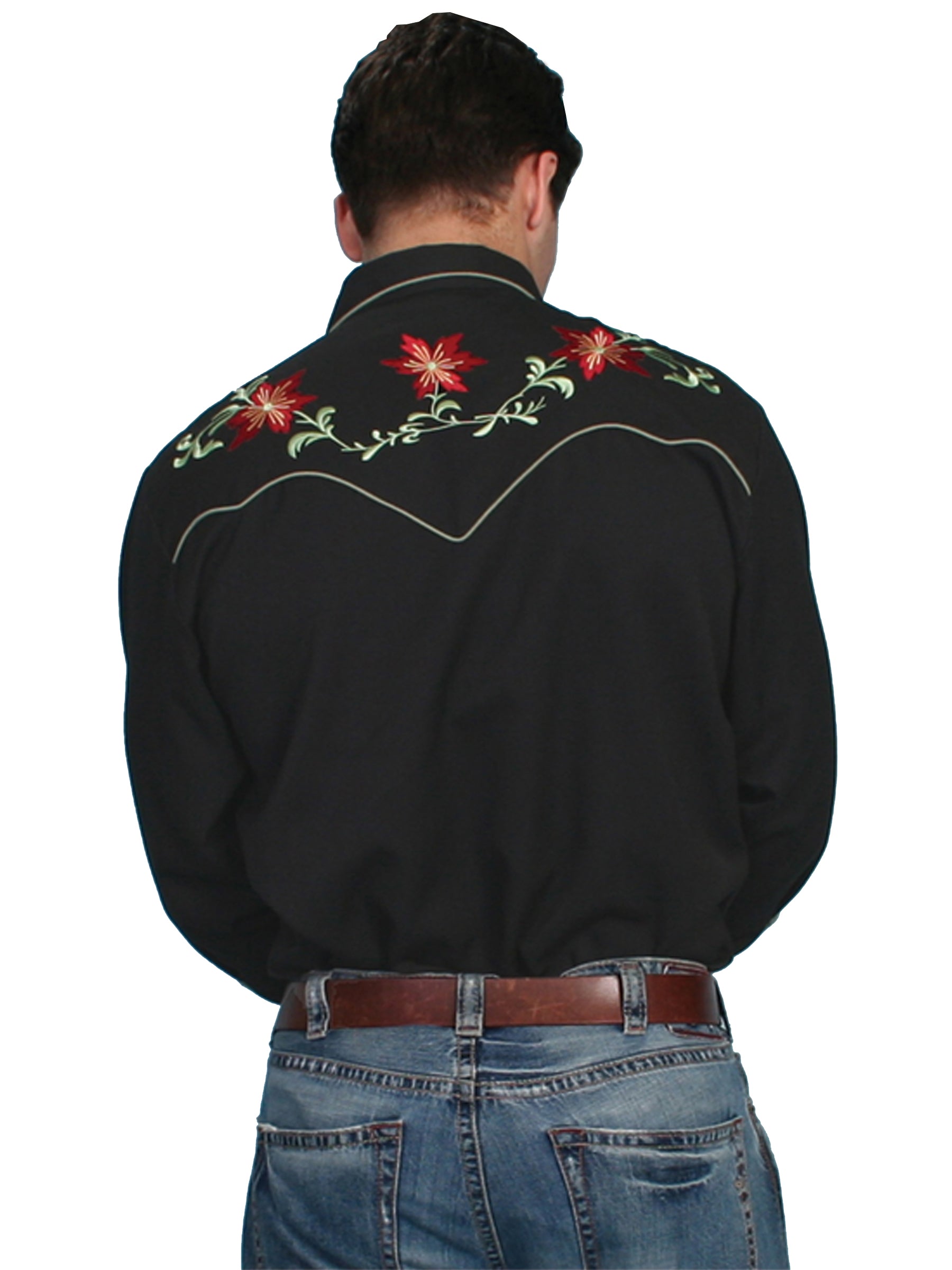 Floral Embroidery Shirt - P-633