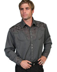 Floral Tooled Embroidery Shirt - P-634X