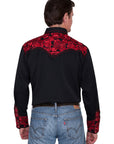 Floral Tooled Embroidery Shirt - P-634X