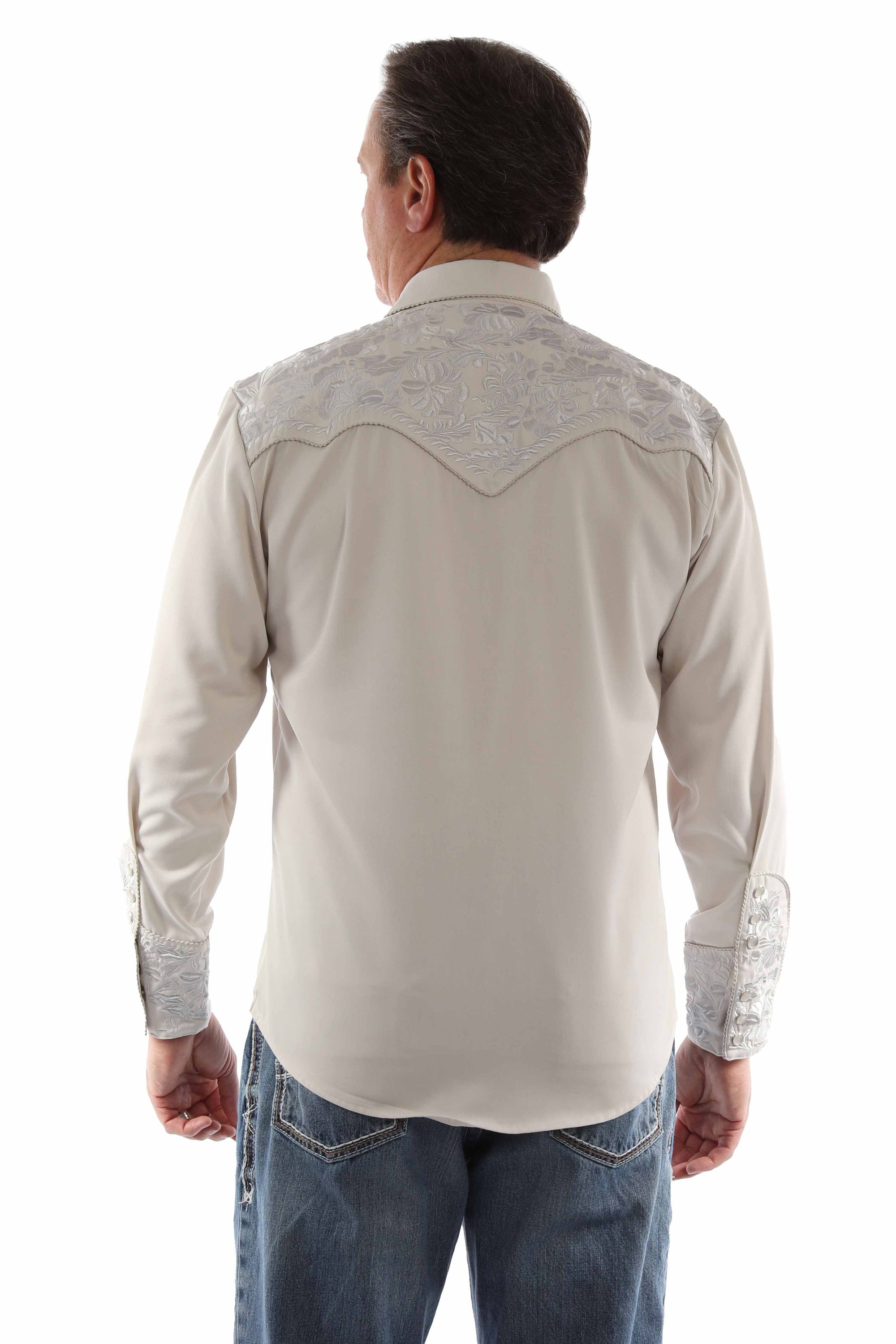 Floral Tooled Embroidery Shirt - P-634X